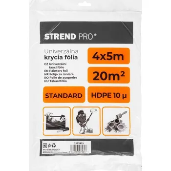 Strend Pro krycí fólie Standard, malířská, 4x5 m, 10µ, zakrývací, 2172822