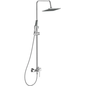Vodovodní baterie Laveo Pinar, sprchová souprava s ruční a hlavovou sprchou, chromová, LAV-PAW_00KB