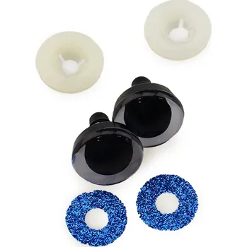 Pro Háčkování Oči bezpečnostní třpytivé tmavě modré, 14 mm