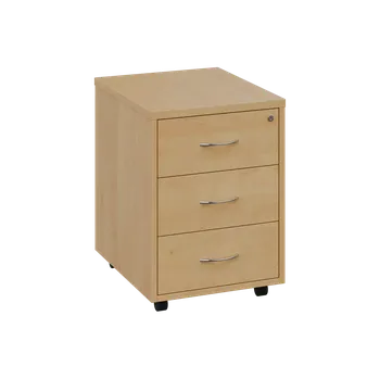 Zásuvkový kontejner OK - V0 kontejner pojízdný, 3-zásuvkový, deska 25 mm, centrální zámek, javor horský