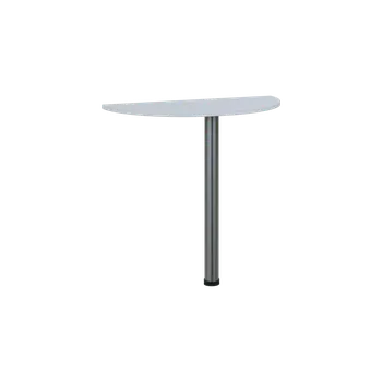 Stolová podnož TJD - 80 přístavba jednací, kovová podnož chrom, síla desky 18 mm, široká 800 mm, bílá