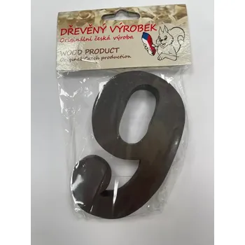 Číslo 9 střední hnědé – výška 100 mm