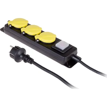 elektrický kabel ELEKTRIUM prodlužovací kabel s vypínačem PS-370WS/44/1,5/3 E černá