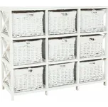 Komoda s 9 koši TAYAS, bílá + vyzvednutí ZDARMA