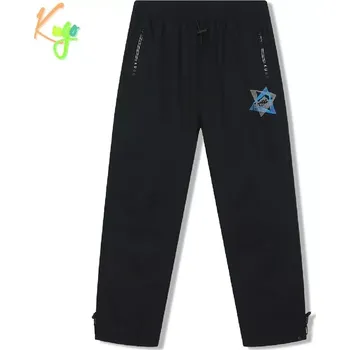 Chlapecké kalhoty Dětské zateplené šusťákové kalhoty Kugo DK8505 černé (Dětské zimní kalhoty zateplené flísem)