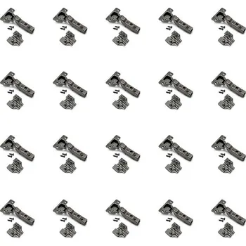 Šroub Sada 20 polonaložených závěsů X91 s tlumením a montážními podložkami s eurošrouby,H0,titan