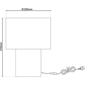 Lampička Näve Stolní lampa Fluffy, bílá, výška 31 cm, textilní, válcová E27 1 x 40 W - Doprava zdarma