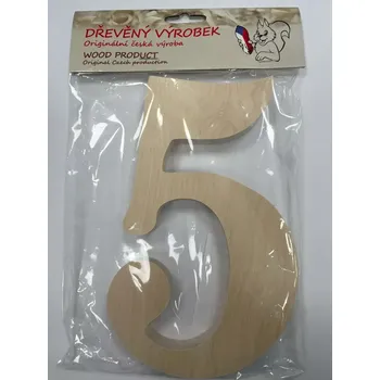 Číslo 5 velké přírodní – výška 180 mm