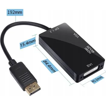 Video kabel ADAPTÉR MINI DisplayPort DP na HDMI 4K VGA DVI MAC