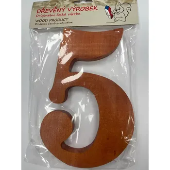 Číslo 5 velké rezaté – výška 180 mm