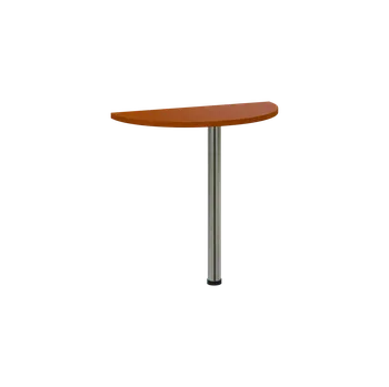 Stolová podnož OJD 2 - 80 přístavba jednací, kovová podnož chrom, síla desky 25 mm, široká 800 mm, třešeň šumavská