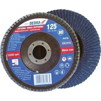 Brusný kotouč Brusný kotouč listkový 125x22mm, gr. 80 DEDRA F26080