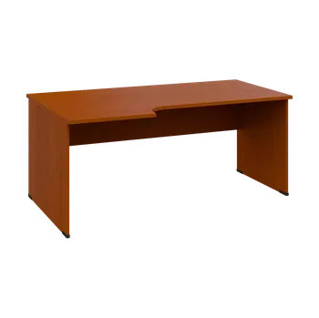 Psací stůl ORL 28 - 186 stůl kancelářský, rohový, levý, dřevěná podnož, deska 25 mm, široký 1800 mm, třešeň šumavská