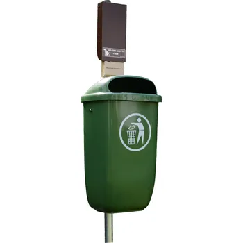 Venkovní odpadkový koš PROFIBA Set Dino na psí exkrementy typ A