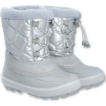 Dívčí sněhule Dětské zimní sněhule DEMAR Furry 2 1510 NE stříbrné Velikost 28-29