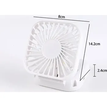 Vzduchotechnika Ruční přenosný ventilátor na krk | mini větrák - 1ks bílý
