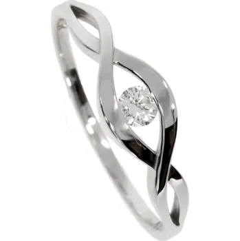 Prsten Zlatnictví Helios Prsten s briliantem M84 Velikost: 52, Váha: 1,45g