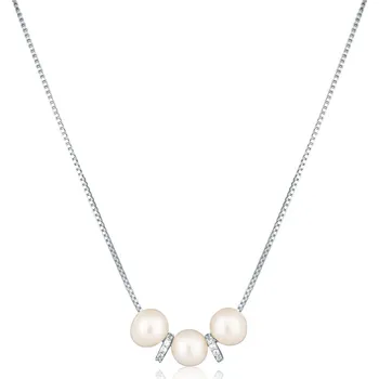 Řetízek Zlatnictví Helios Náhrdelník perly a stříbro