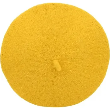 Čepice Dětský vlněný baret pro dívky | dětský klobouk, podzimní čepice - Žlutá