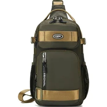 Pánská multifunkční crossbody taška na cesty | Pánská taška, Taška přes rameno - Zelená