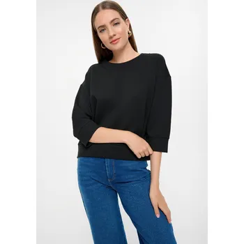 Dámská mikina Greenpoint dámská mikina 3/4 rukáv černá Velikost: XL