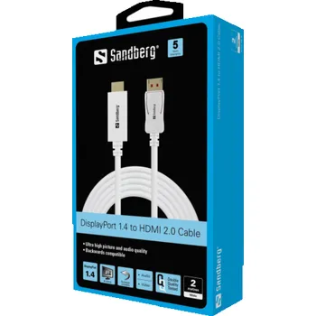 Video kabel Sandberg 509-16 DisplayPort 1.4-HDMI 4K60Hz 2m