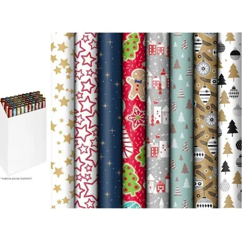Balící papír Balící papír vánoční 500x70cm, 55g, mix č.12