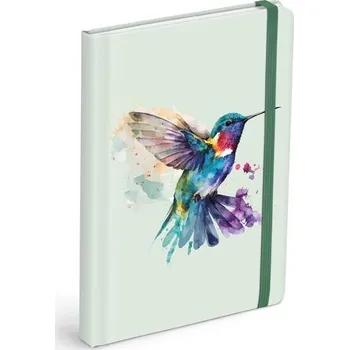 Sešit Blok s gumičkou, 13 x 18cm, linka 120 listů, kolibřík