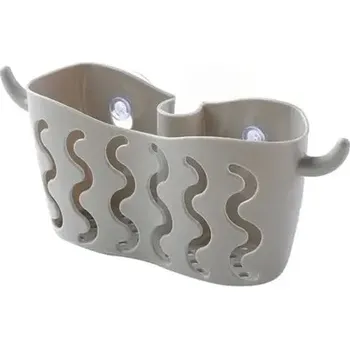 Držák na houbičku | košík do koupelny - šedá