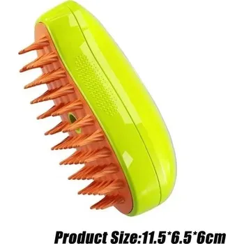Kartáč pro zvířata Elektrický kartáč pro psy a kočky s masážní funkcí | Chovatelské potřeby - Zelená - 1ks