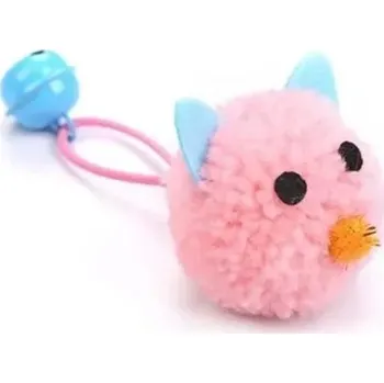 Hračka pro kočku Hračka pro kočky plyšová myš s rolničkou | Interaktivní hračka pro kočky - růžový