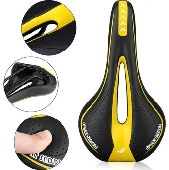 Sedlo na kolo Pohodlné gelové cyklistické sedlo - žlutá