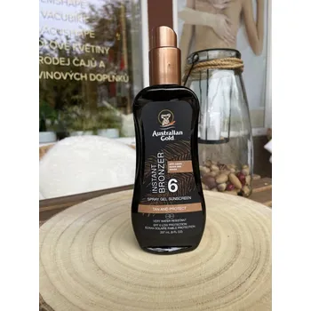 Přípravek na opalování Gel na opalování Australian Gold SPF 6 Spray Gel s bronzerem-237 ml