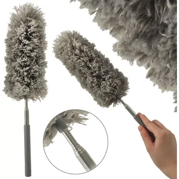 OEM Teleskopický smeták s prachovým kartáčem šedý