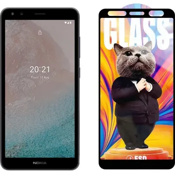 3D Ochranné tvrzené sklo na Nokia C1 + - Mr. Cat ESD