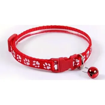 Obojek pro psa Obojek pro kočky s barevným vzorem a zvonečkem | obojky pro domácí mazlíčky - Červené
