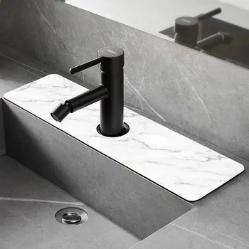 Koupelnová předložka Absorpční rychleschnoucí koupelnová rohož | Koupelnové doplňky - Bílý,14 x 38 cm