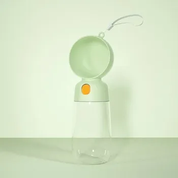 Miska pro psa Cestovní láhev na vodu pro psy s miskou | cestovní dávkovač krmení pro domácí mazlíčky - zelená voda