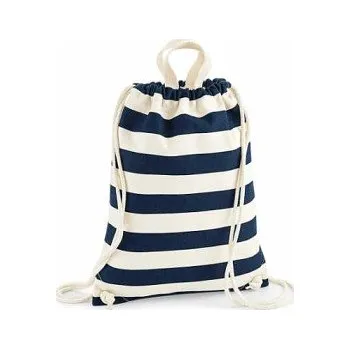 Městský batoh Plátěný batoh / kapsář Nautical – pruhovaný modrý (Plátěný batoh / kapsář Nautical – pruhovaný modrý)