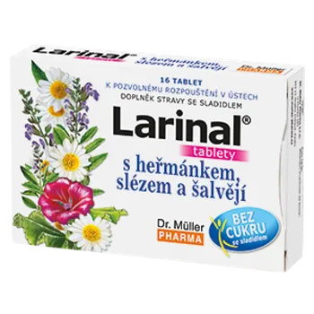 DR. MULLER PHARMA Larinal s heřmánkem a slézem, 16 tablet