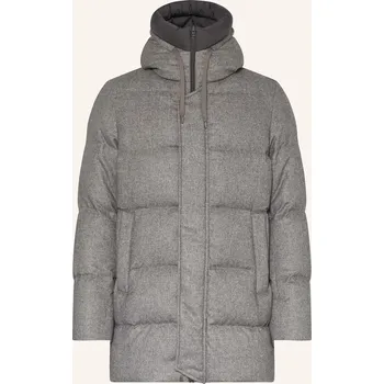 Pánská bunda Herno Pánská Péřová Bunda S Hedvábím A Kašmírem, šedá, 50