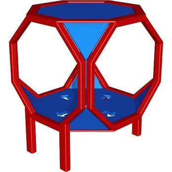 Dětský zahradní nábytek PROFIBA Dětská průlezka modrá - čtyři průchozí otvory