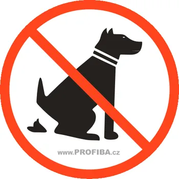 Informační tabulka PROFIBA Samolepka "Zákaz venčení psů"
