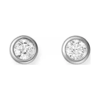 Náušnice Zlatnictví Helios Stříbrné náušnice s kamínky 4mm