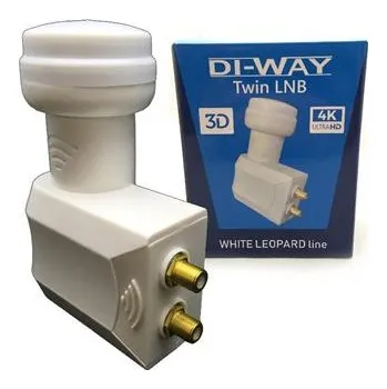 Satelitní konvertor DI-WAY LNB TWIN 0,1dB, WHITE LEOPARD LINE