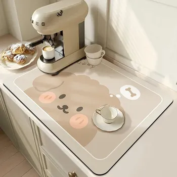 Kuchyňská a koupelnová antiskluzová podložka | Rohože, podložky - Pes špinavě bílý,40x50 cm