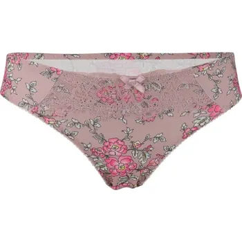 Kalhotky Mája dámské kalhotky s potiskem a krajkou 2277 L tmavě růžová