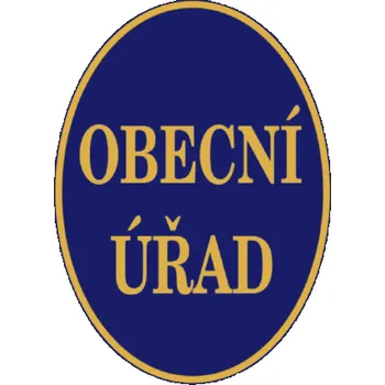 Informační tabulka PROFIBA Smaltovaná cedule OBECNÍ ÚŘAD