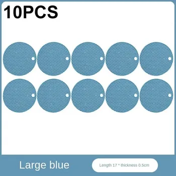 Chňapka Izolační silikonová podložka proti skluzu | Kuchyňské potřeby - Modrá - 10ks,17 cm x 0,5 cm