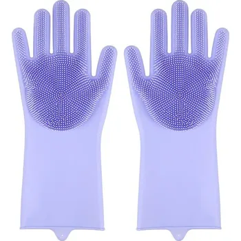 Péče o srst a drápky Rukavice na vyčesávání psů a koček | Chovatelské potřeby - Nachový